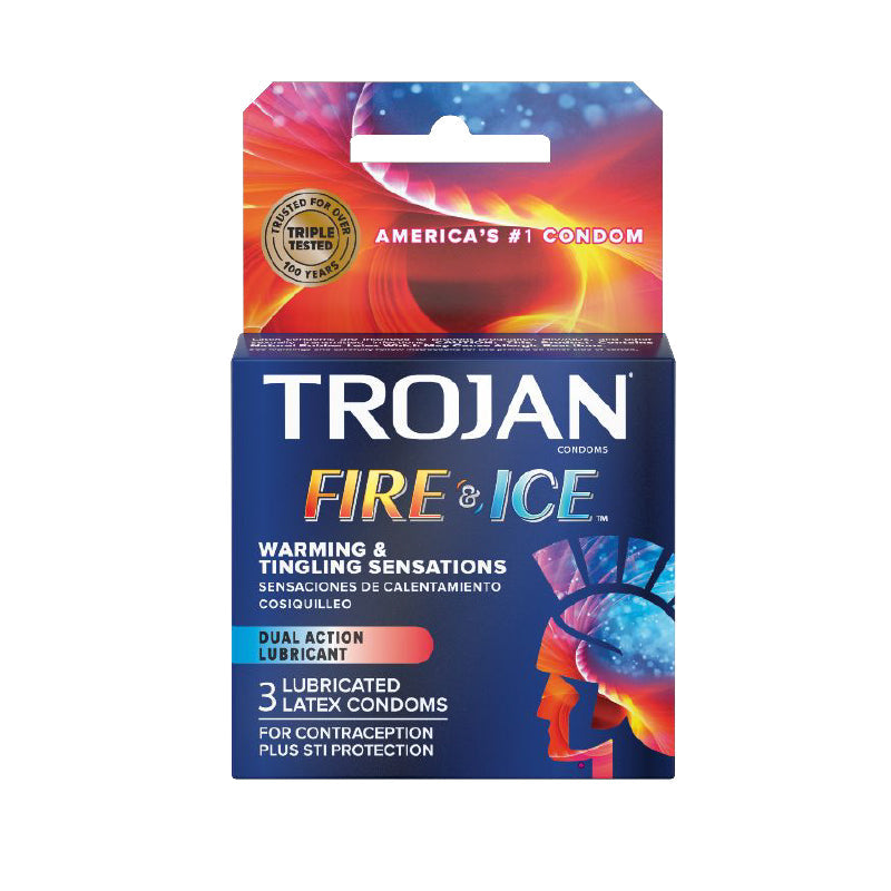 Trojan Fire &amp; Ice Lubricated Latex Condoms
