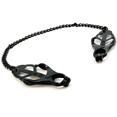 H2H Nipple Clamps Jaws W/Chain (Black)