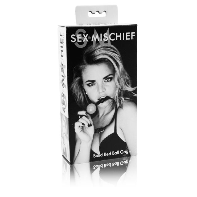 Sportsheets Sex &amp; Mischief Adjustable Solid Ball Gag Red