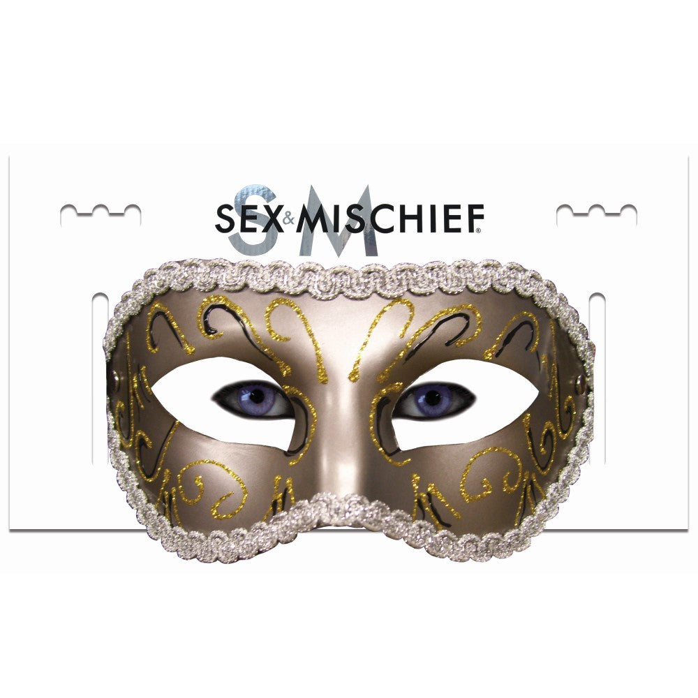 Sportsheets Sex &amp; Mischief Masquerade Mask Gold
