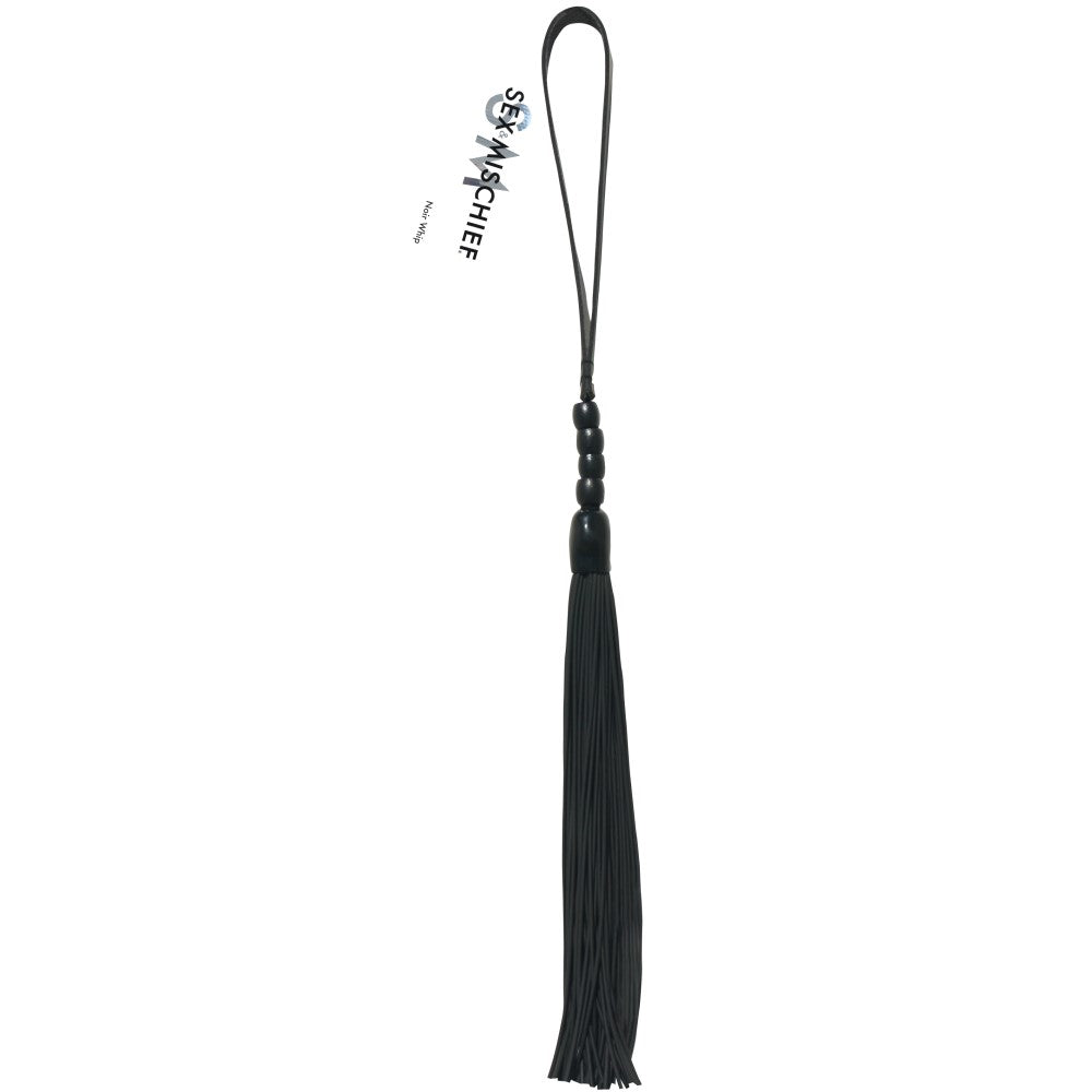 Sportsheets Sex &amp; Mischief Noir Whip 16 in. Beaded Flogger