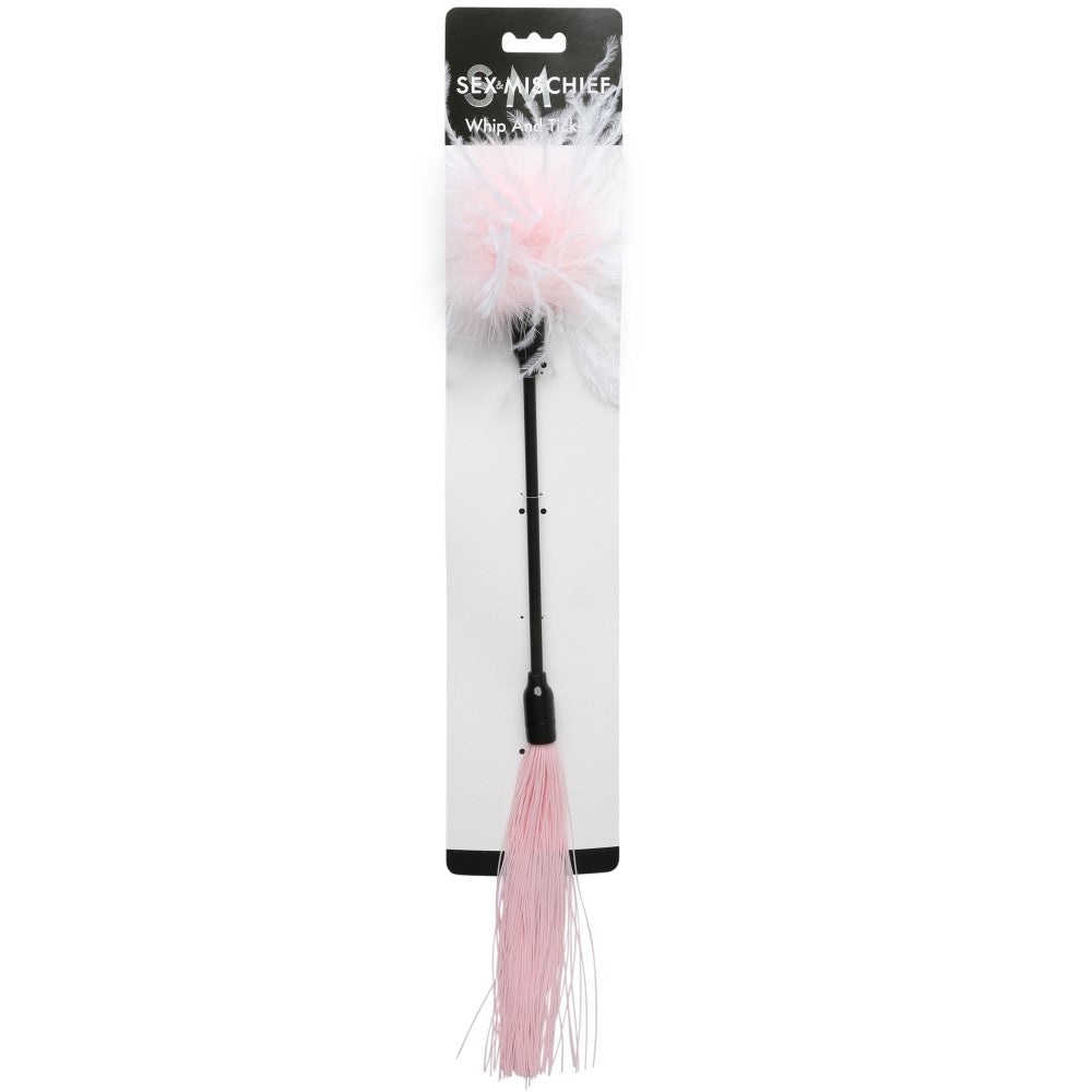 Sportsheets Sex &amp; Mischief Whip &amp; Tickle Pink/White