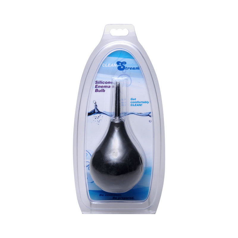 CleanStream Thin Tipped Enema Bulb Black