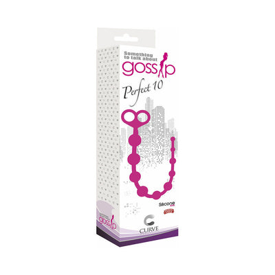 Curve Toys Gossip Perfect 10 Silicone Anal Beads Magenta