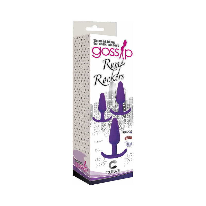 Gossip Rump Rockers 3-Piece Silicone Anal Plug Training Set Violet