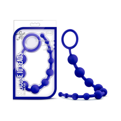 Blush Luxe Silicone 10 Beads for Anal Play Indigo