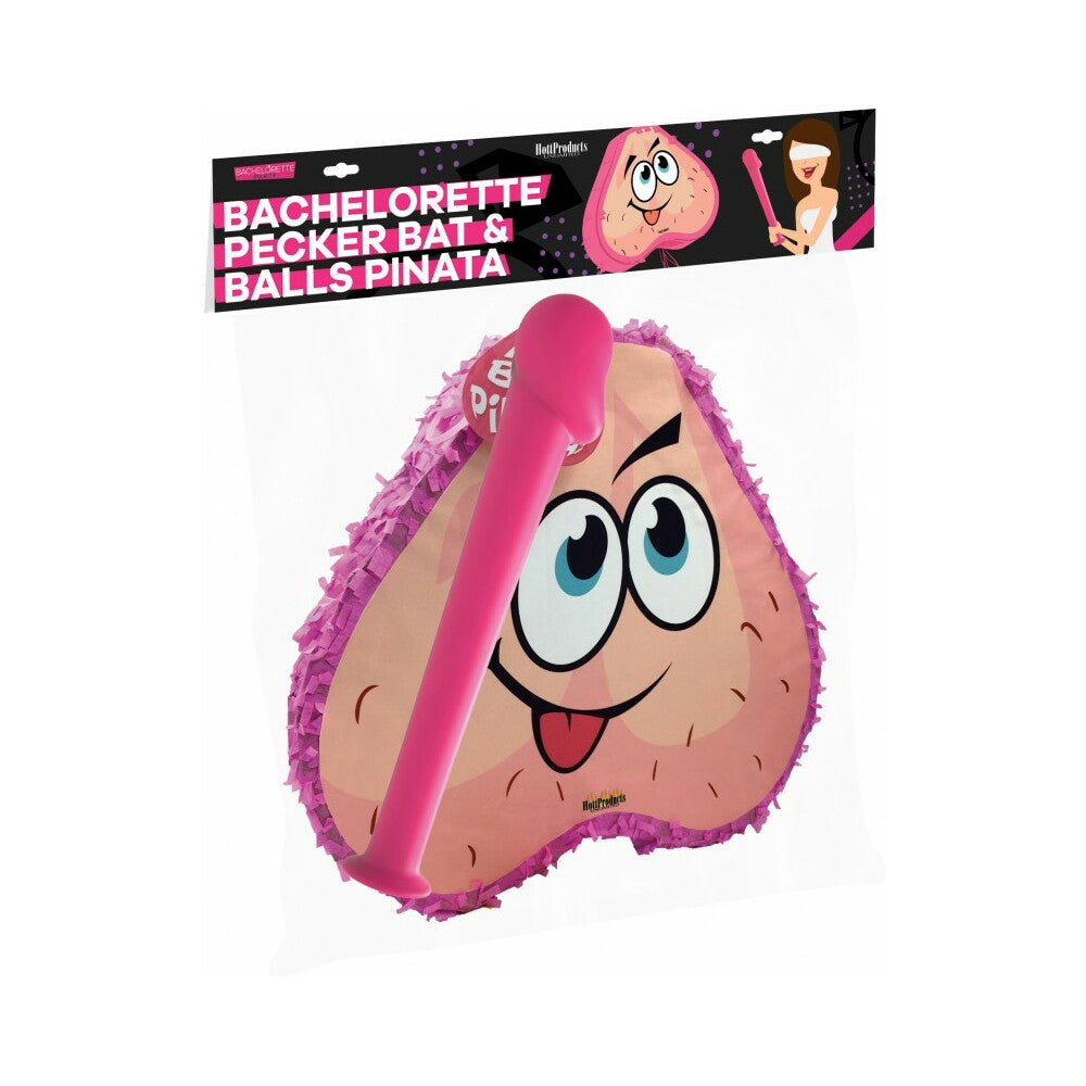 Pink Pecker Bat &amp; Ball Pinata Combo Pack
