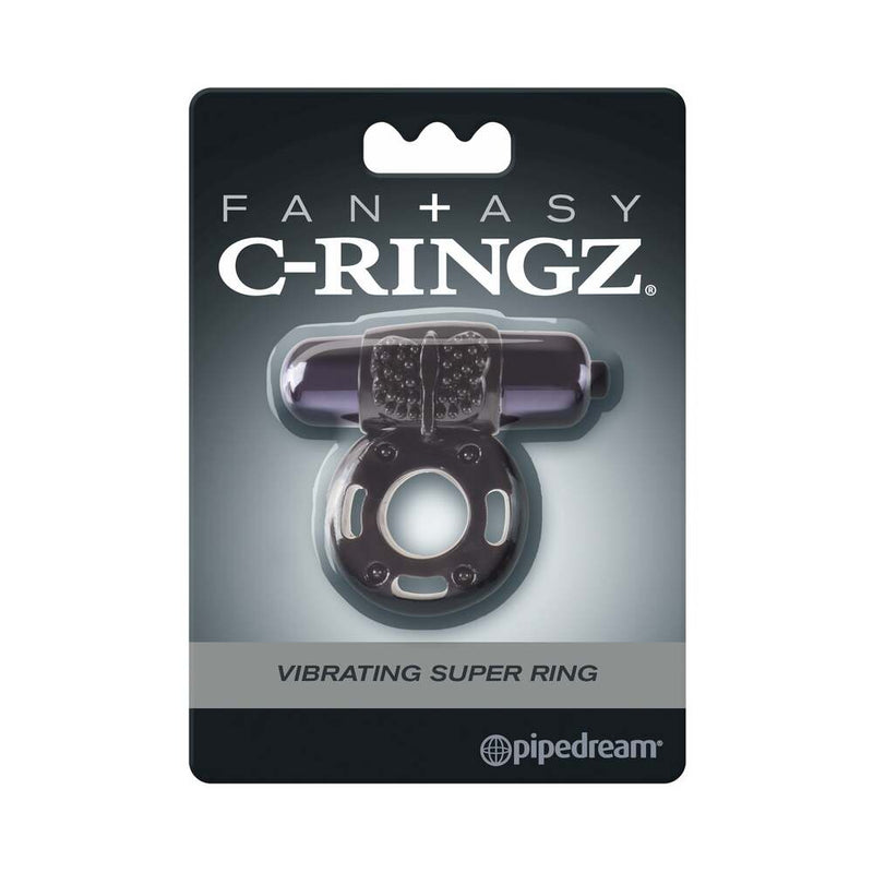 Pipedream Fantasy C-Ringz Vibrating Super Ring With Bullet Black
