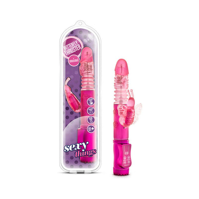 Blush Sexy Things Butterfly Thruster Mini Dual Stimulation Vibrator Fuchsia