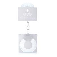 Ouch! Pleasure Furry Handcuffs With Quick-Release White
