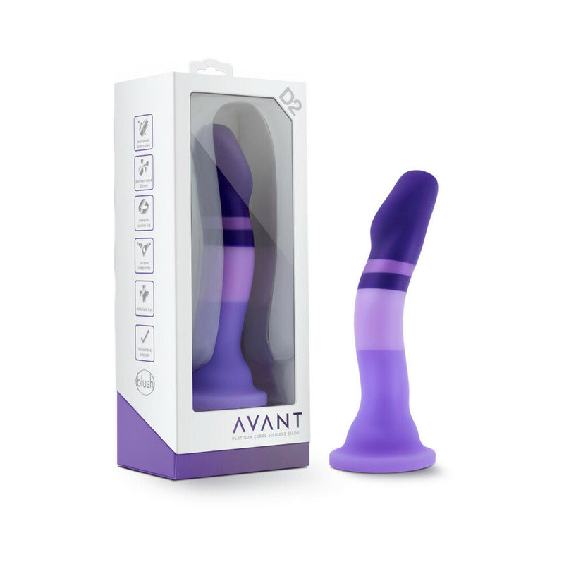 Avant D2 Purple Rain 7.5 in. Silicone Dildo