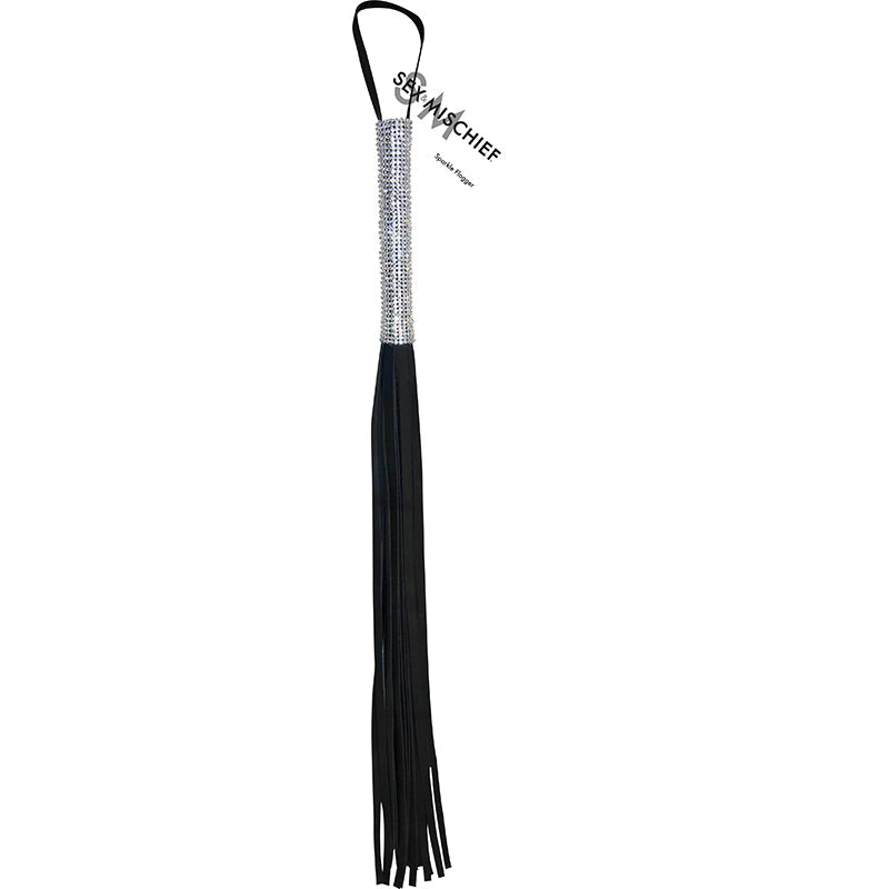 Sportsheets Sex &amp; Mischief Sparkle Flogger Black