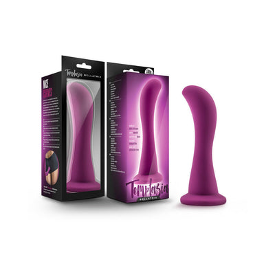 Blush Temptasia Bellatrix 6.25 in. Curved Dildo with Suction Cup Plum