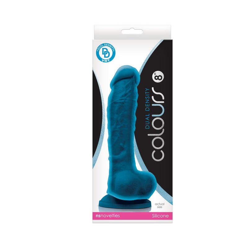 Colours Dual Density 8 in. Dildo Blue