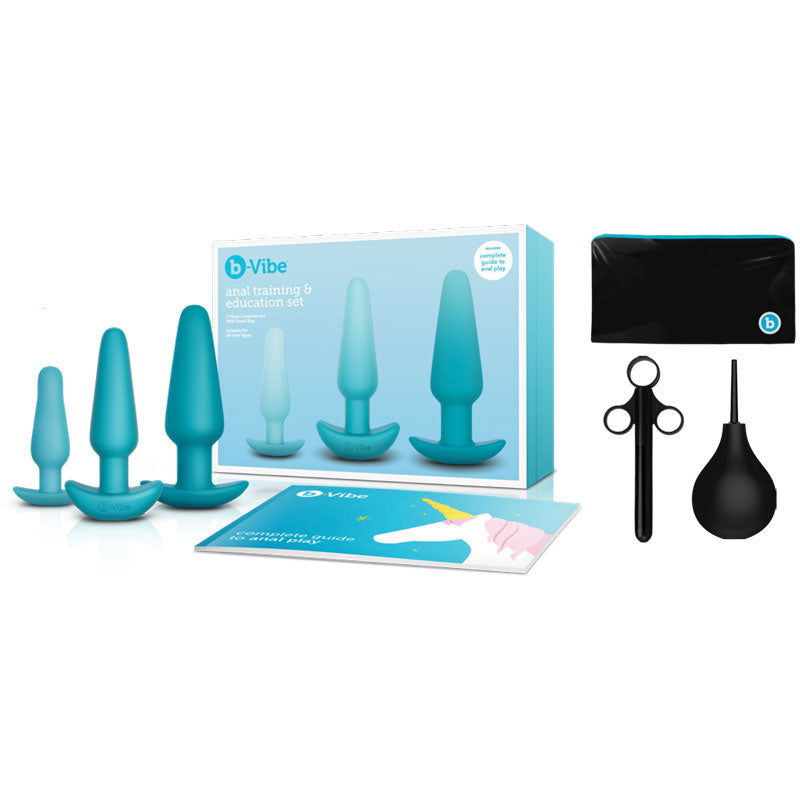 b-Vibe 7-Piece Anal Training &amp; Education Set Teal