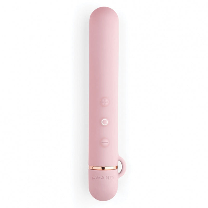 Le Wand Chrome Baton Rechargeable Silicone Mini Vibrator Rose Gold