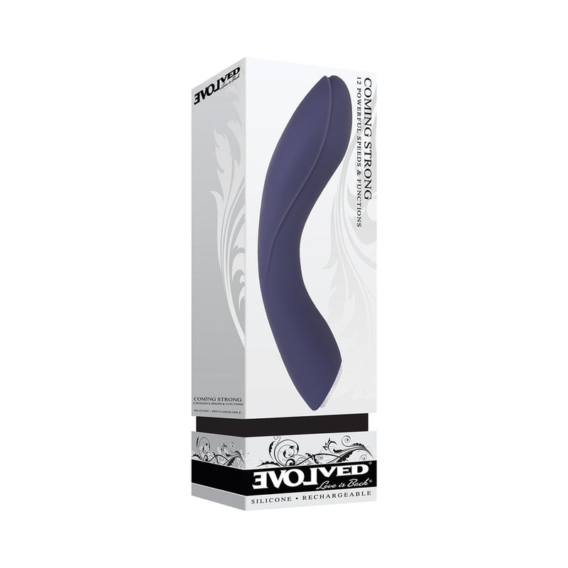 Evolved Coming Strong Rechargeable Silicone G-Spot Vibrator Purple