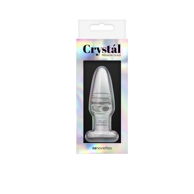 Crystal Tapered Glass Anal Plug Small Clear