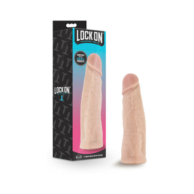 Lock On Realistic 7 in. Lock On Dildo Beige