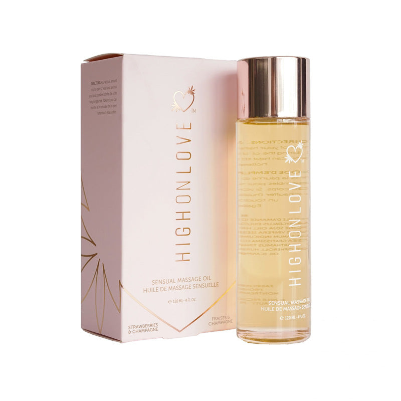 HighOnLove Massage Oil Strawberries &amp; Champagne