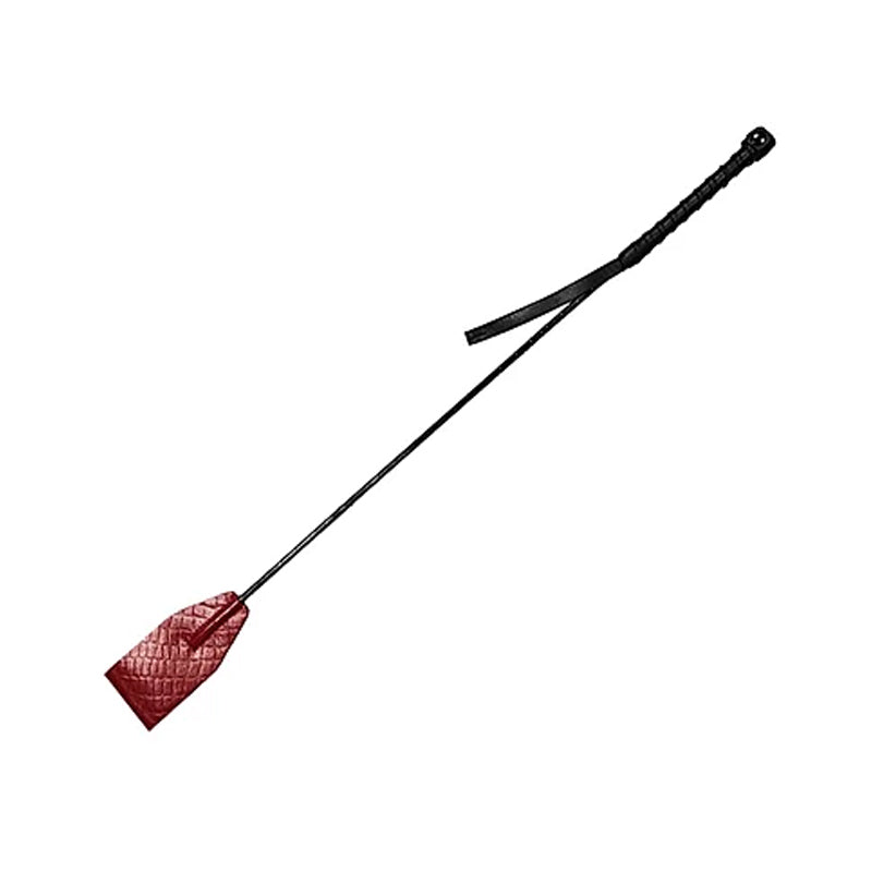 Leather Riding Crop Burgunday &amp; Black