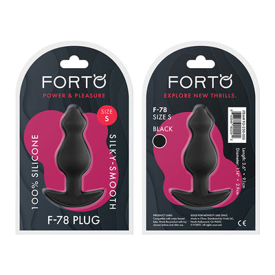 Forto F-78 Pointee Silicone Anal Plug Small Black