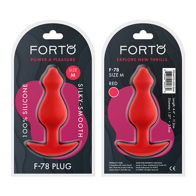 Forto F-78 Pointee Silicone Anal Plug Medium Red