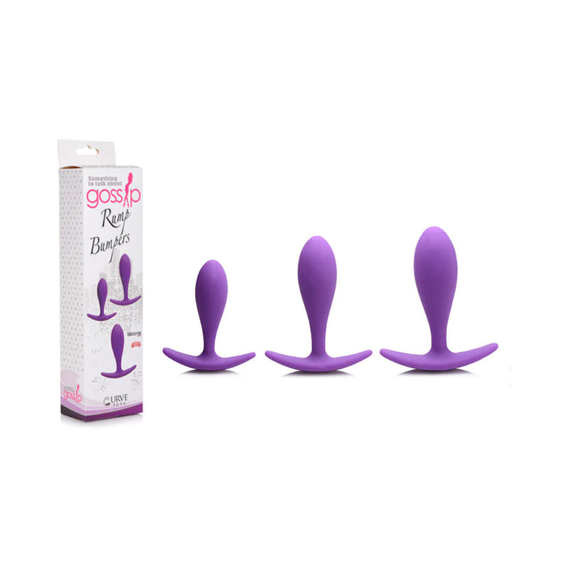 Gossip Rump Bumpers 3-Piece Silicone Anal Plug Training Set Violet