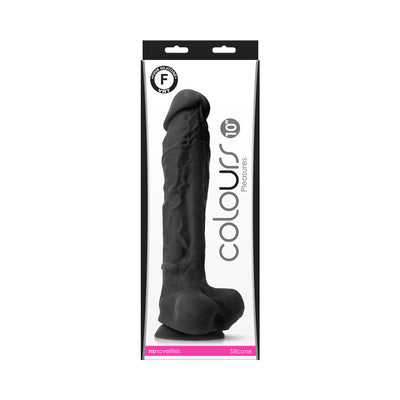 Colours Pleasures 10 in. Dildo Black