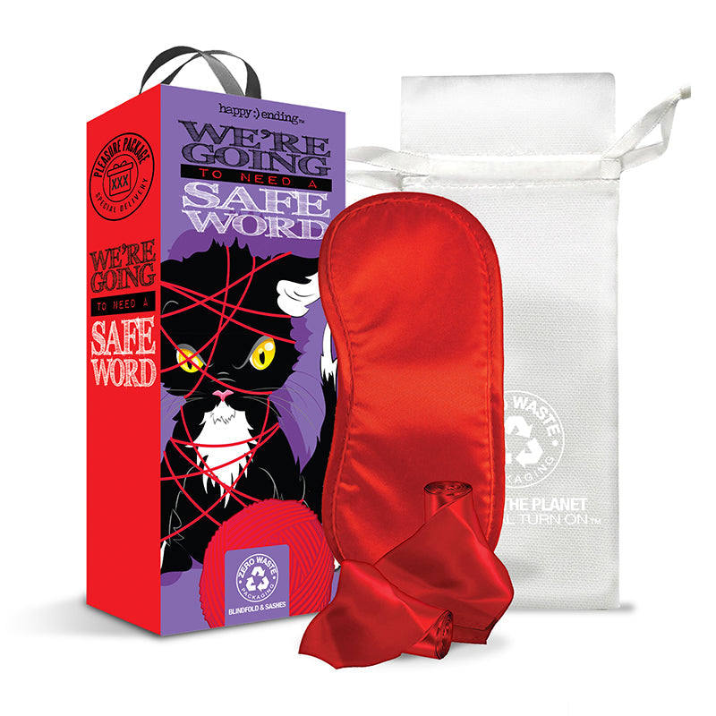 Pleasure Package We''re Going To Need A Safe Word - Blindfold, Wrist, and Ankle Sashes