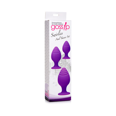 Gossip Swirlies 3-Piece Silicone Anal Plug Training Set Violet