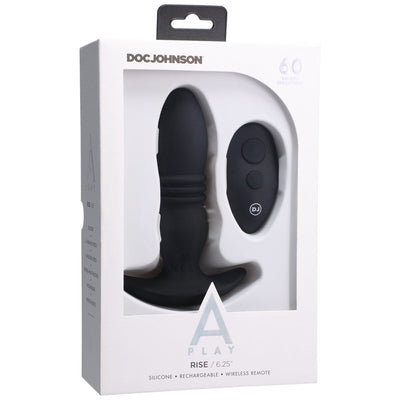 A-Play RISE Rechargeable Silicone Anal Plug with Remote Black