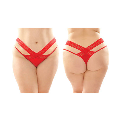 Fantasy Lingerie Daphne Microfiber Brazilian-Cut Panty 6-Pack Red Queen