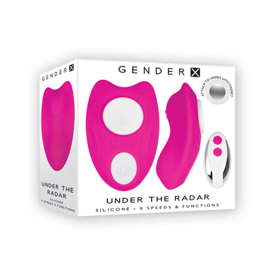 Gender X Under The Radar Rechargeable Remote-Controlled Magnetic Silicone Underwear Vibrator Pink