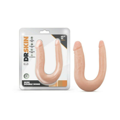 Blush Dr. Skin Mini Double Dong Realistic 12 in. Dual-Ended Dildo Beige