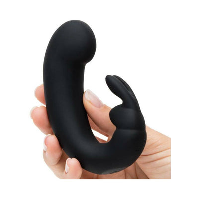 Fifty Shades of Grey Sensation Rechargeable Silicone G-Spot Rabbit Vibrator Black