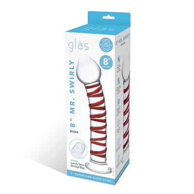 Glas 8 in. Mr. Swirly Glass Dildo