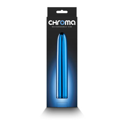 Chroma Rechargeable Vibe 7 in. Blue