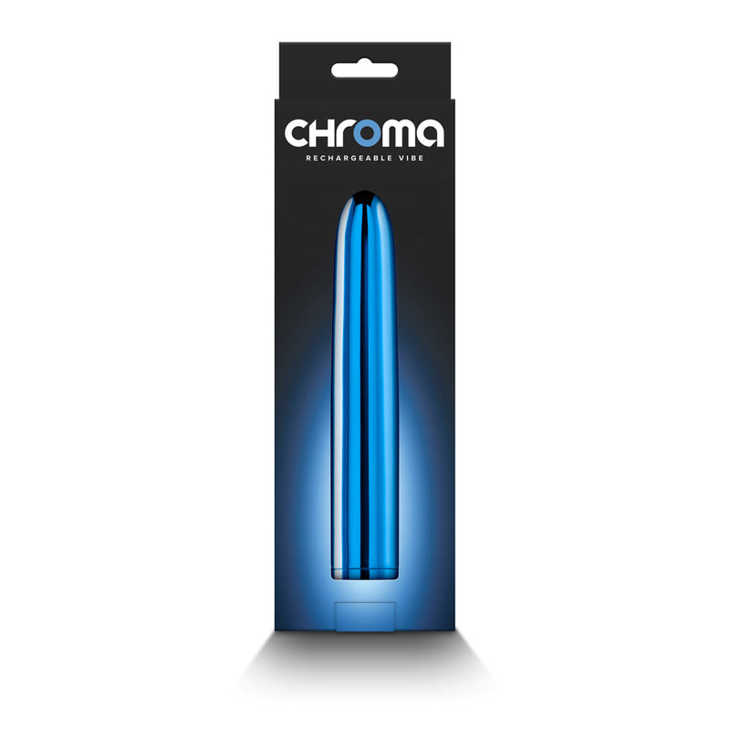 Chroma Rechargeable Vibe 7 in. Blue