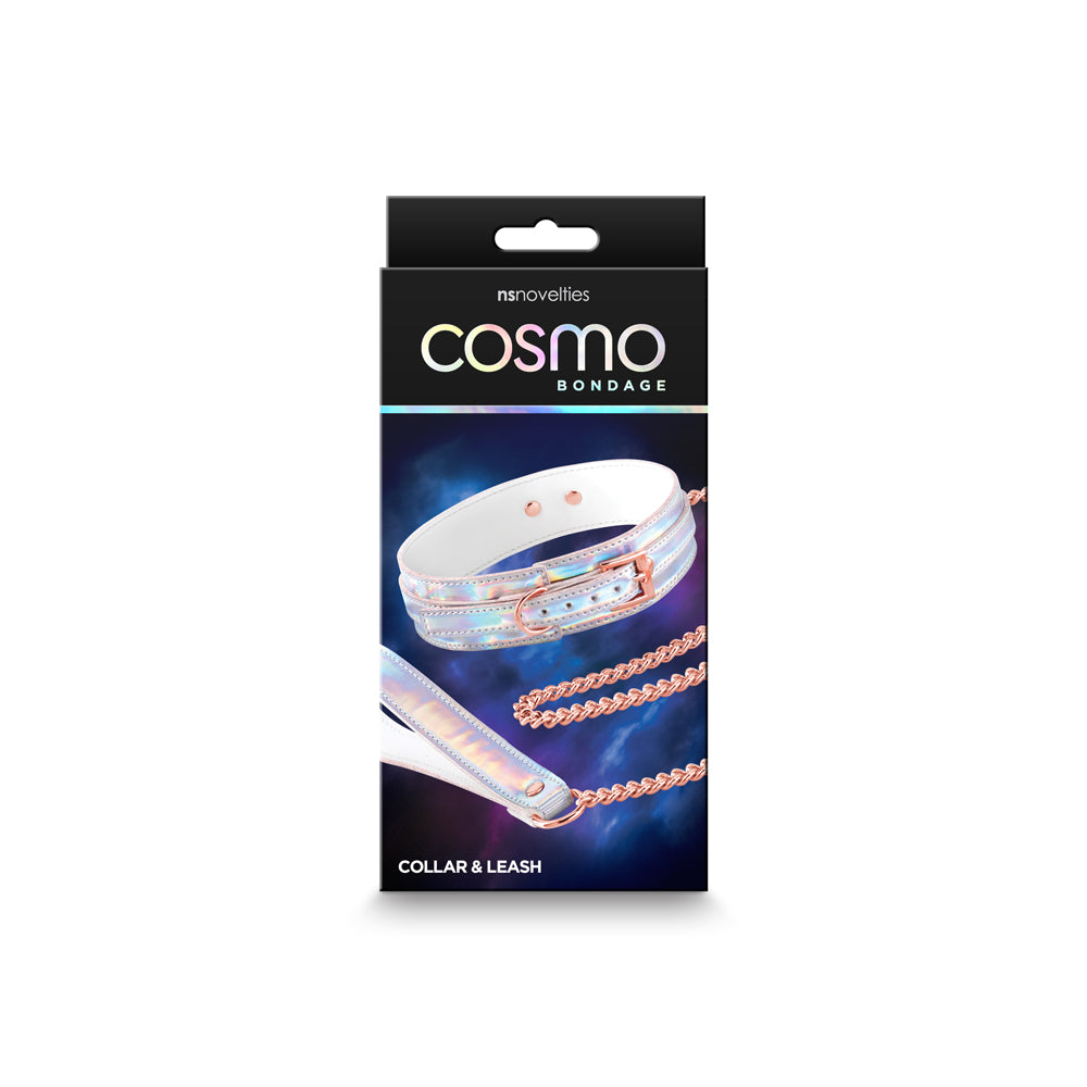 Cosmo Bondage Collar &amp; Leash Rainbow