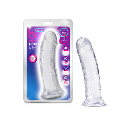 Blush B Yours Plus Roar n'' Ride 8 in. Dildo with Suction Cup Clear