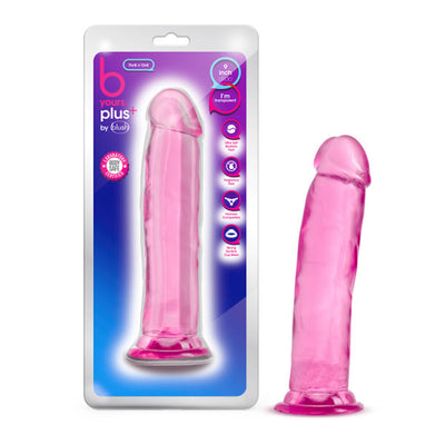 Blush B Yours Plus Thrill n'' Drill 9 in. Dildo with Suction Cup Pink