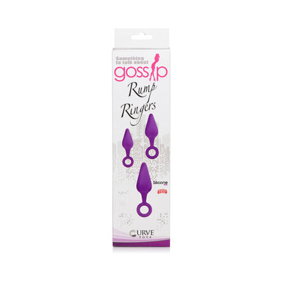 Gossip Rump Ringers 3-Piece Silicone Anal Plug Training Set Violet