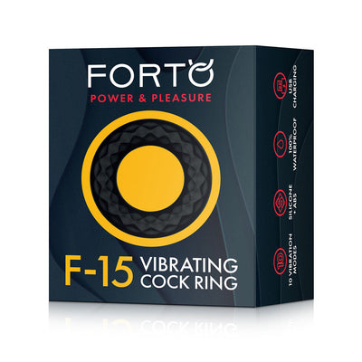 Forto F-15 Rechargeable Silicone Vibrating Cockring Blue