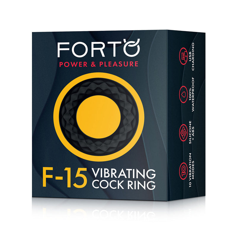 Forto F-15 Rechargeable Silicone Vibrating Cockring Blue