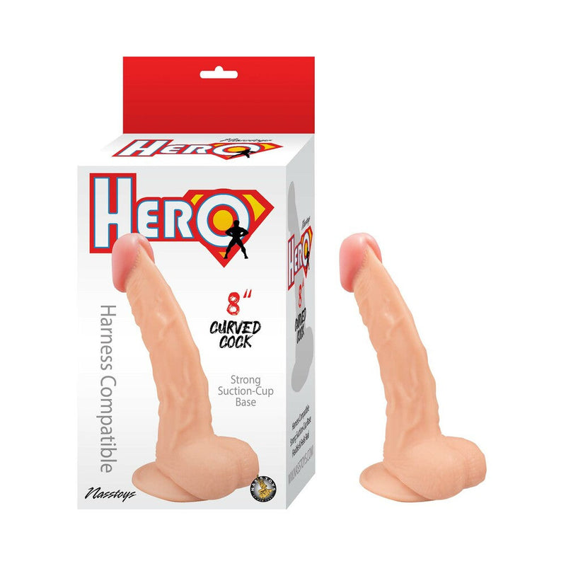 Hero Curved Cock 8 in. White