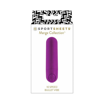 Sportsheets Merge Collection 10 Speed Bullet Vibe Silicone Vibrator Purple