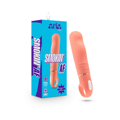 Aria Smokin'' AF Silicone Vibrator Coral