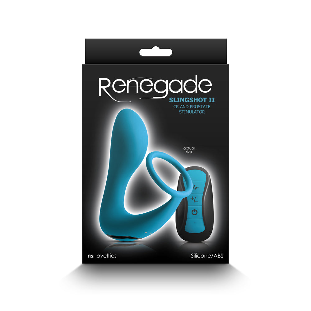 Renegade Slingshot II Cock Ring &amp; Prostate Stimulator Teal