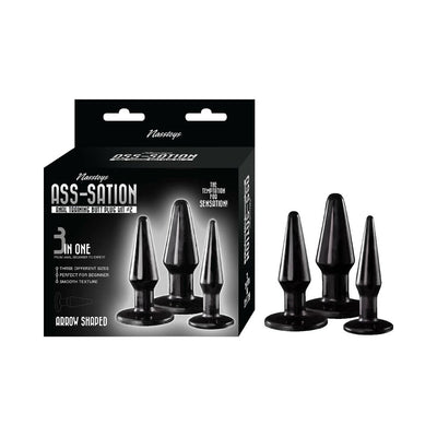 Ass-Sation Anal Training Butt Plug Kit #2 Black